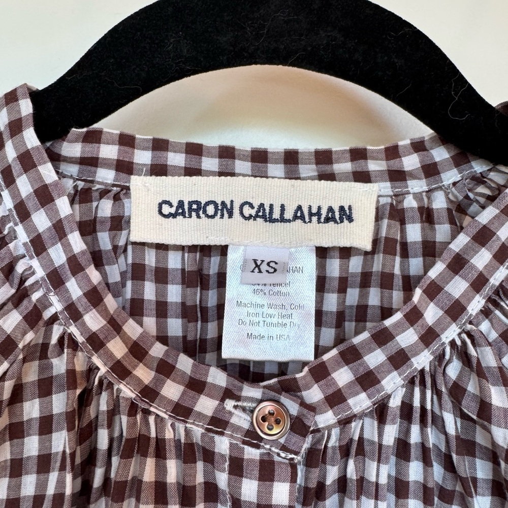 CARON CALLAHAN GINGHAM BLOUSE - Picture 3 of 3